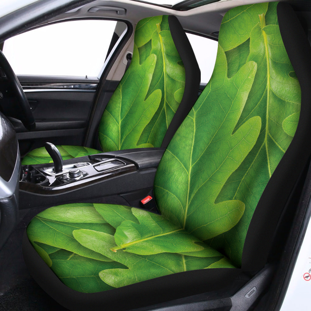 Green Oak Leaf Print Universal Fit Car Seat Covers