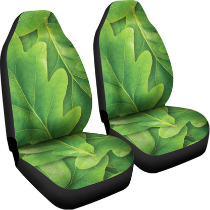 Green Oak Leaf Print Universal Fit Car Seat Covers