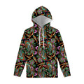 Green Orange And Pink Paisley Print Pullover Hoodie