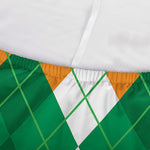 Green Orange And White Argyle Print Sofa Cover