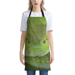 Green Pit Viper Print Apron