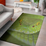 Green Pit Viper Print Area Rug