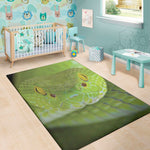 Green Pit Viper Print Area Rug