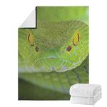 Green Pit Viper Print Blanket