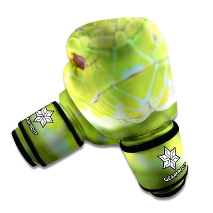 Green Pit Viper Print Boxing Gloves