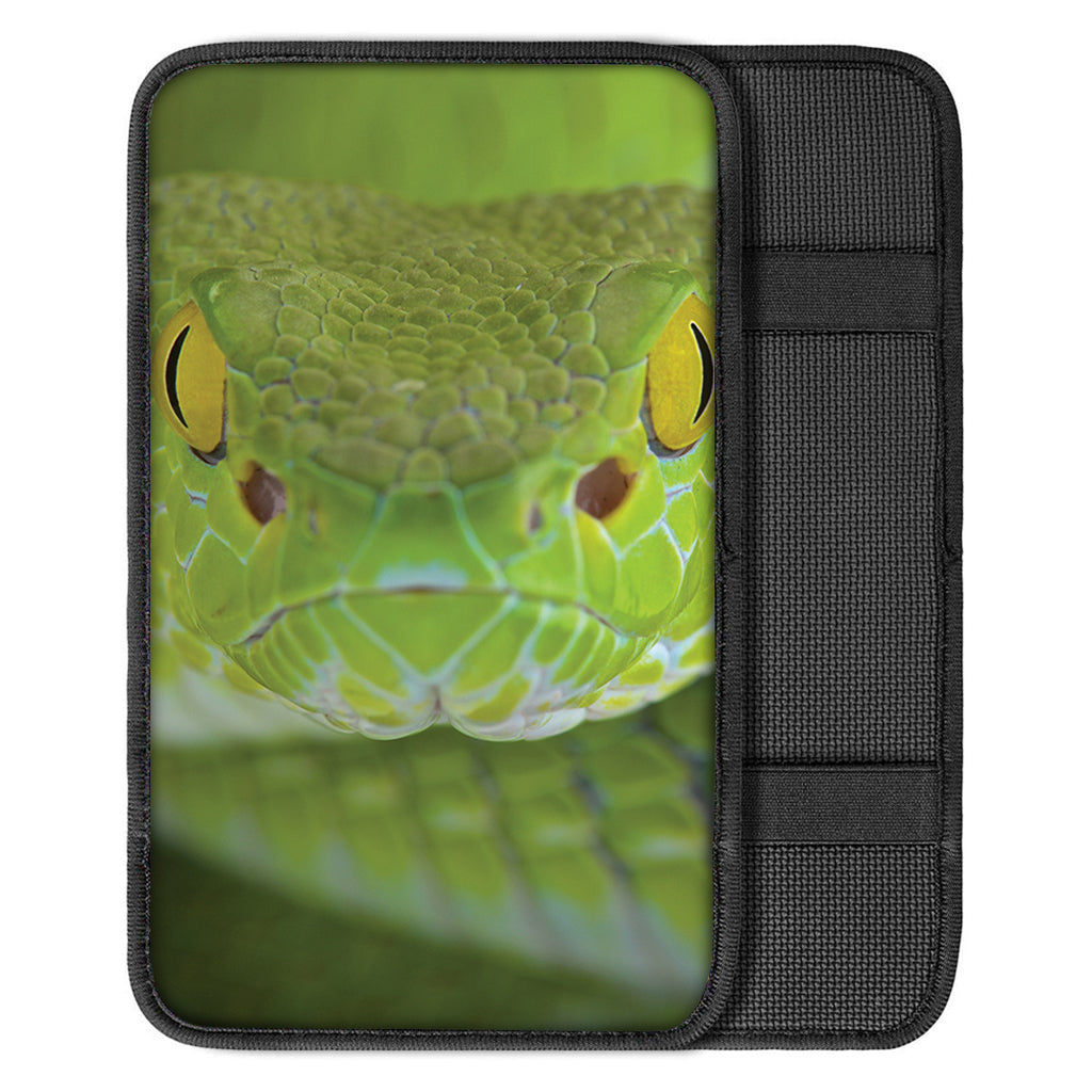 Green Pit Viper Print Car Center Console Cover