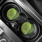 Green Pit Viper Print Car Coasters