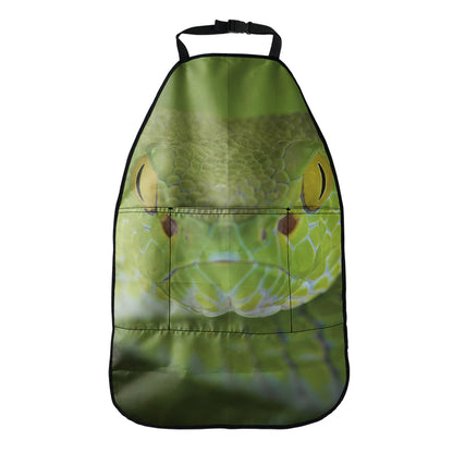 Green Pit Viper Print Car Seat Organizers