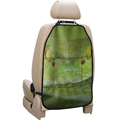 Green Pit Viper Print Car Seat Organizers