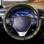 Green Pit Viper Print Car Steering Wheel Cover