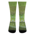 Green Pit Viper Print Crew Socks
