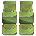 Green Pit Viper Print Front and Back Car Floor Mats