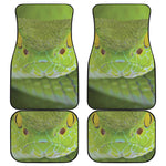 Green Pit Viper Print Front and Back Car Floor Mats