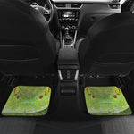 Green Pit Viper Print Front and Back Car Floor Mats
