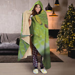 Green Pit Viper Print Hooded Blanket