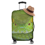 Green Pit Viper Print Luggage Cover