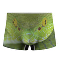Green Pit Viper Print Men's Boxer Briefs