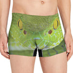 Green Pit Viper Print Men's Boxer Briefs