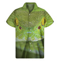 Green Pit Viper Print Men's Short Sleeve Shirt