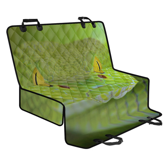 Green Pit Viper Print Pet Car Back Seat Cover