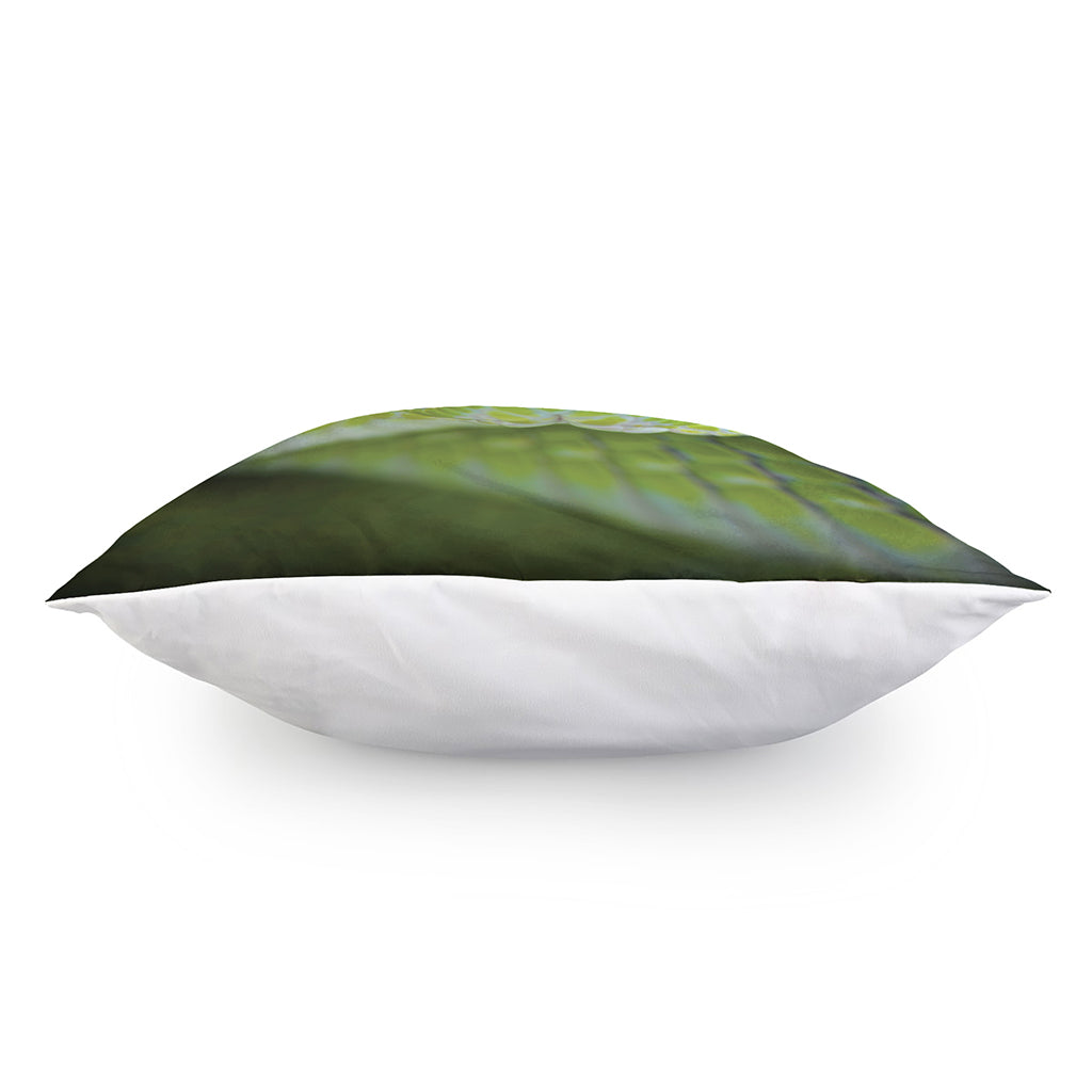 Green Pit Viper Print Pillow Cover