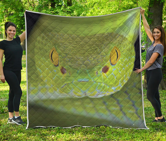Green Pit Viper Print Quilt