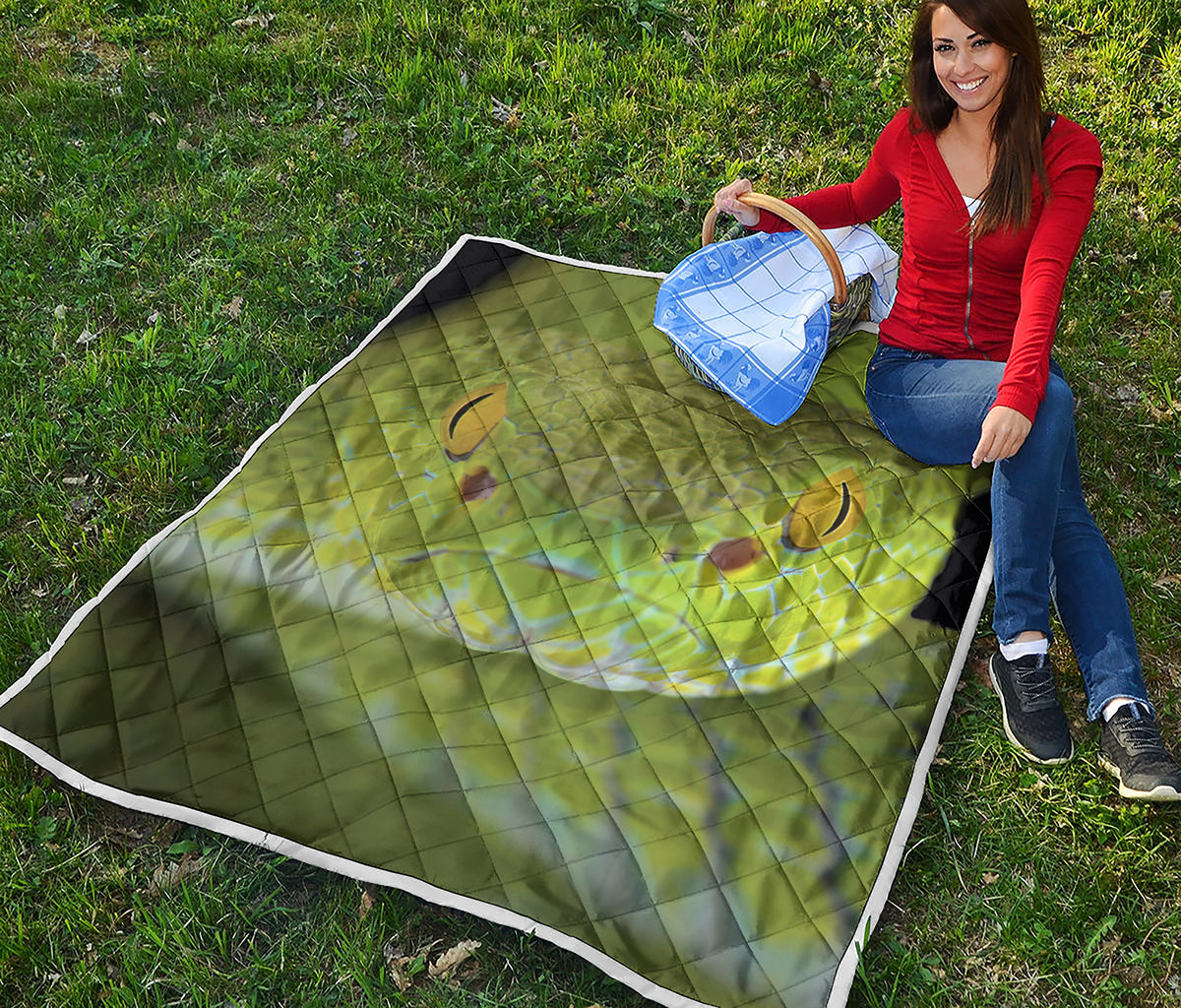 Green Pit Viper Print Quilt