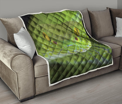 Green Pit Viper Print Quilt