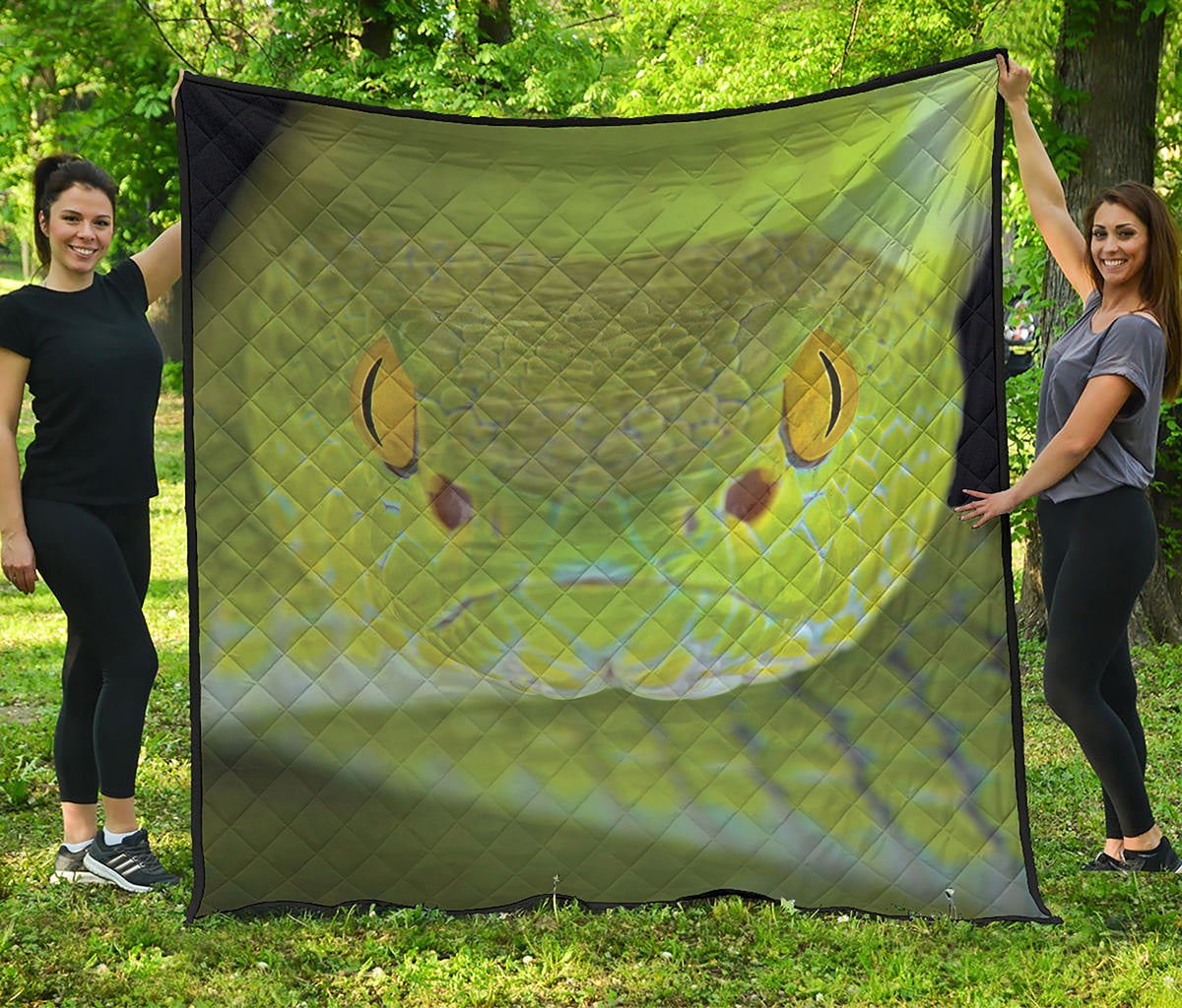 Green Pit Viper Print Quilt