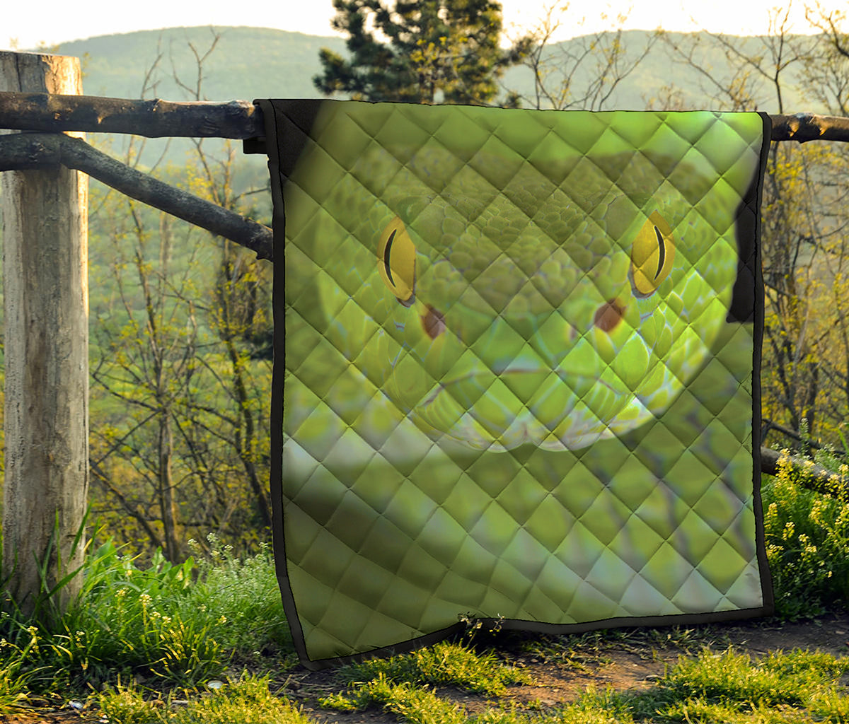 Green Pit Viper Print Quilt