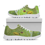 Green Pit Viper Print White Sneakers