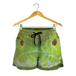 Green Pit Viper Print Women's Shorts