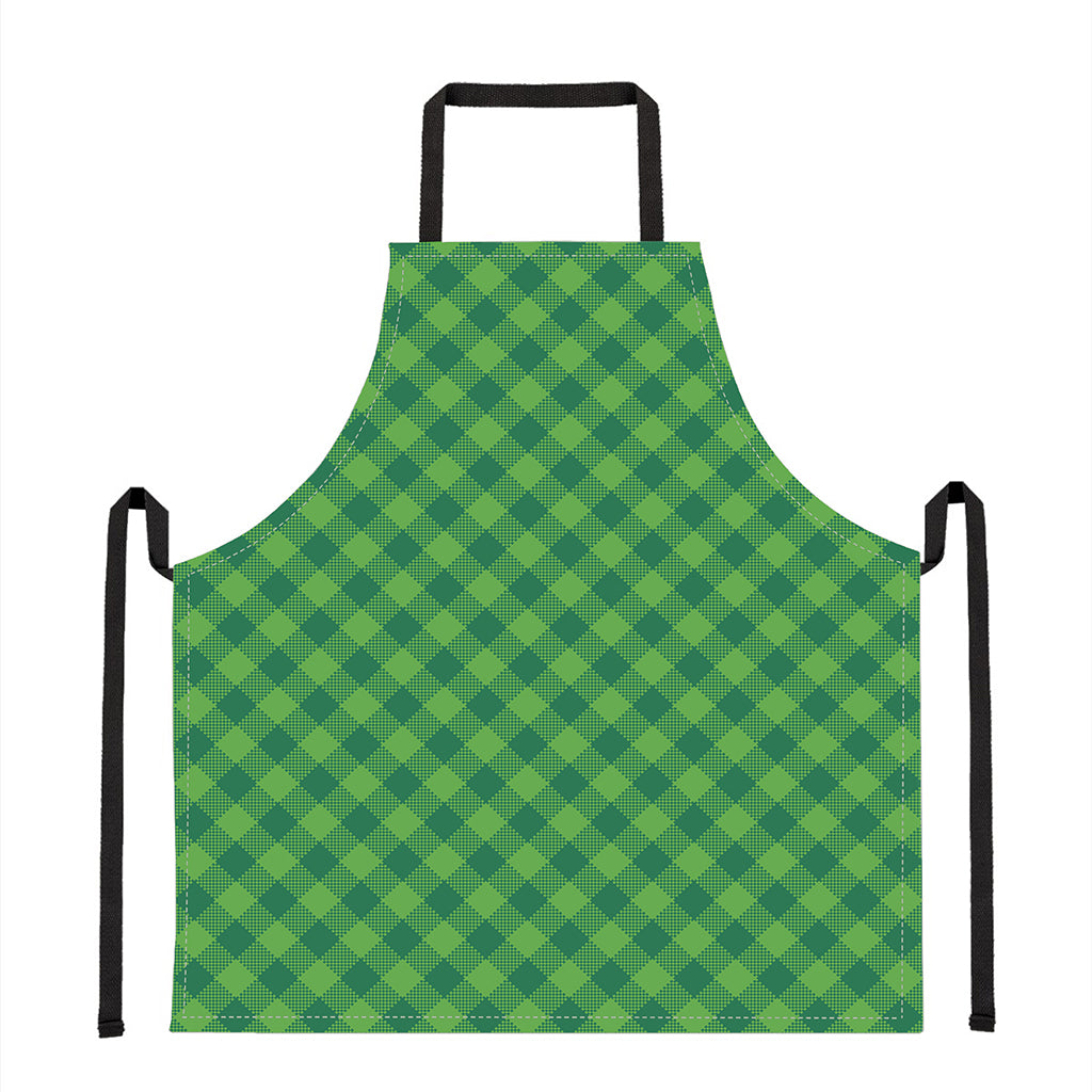 Green Plaid Saint Patrick's Day Print Apron