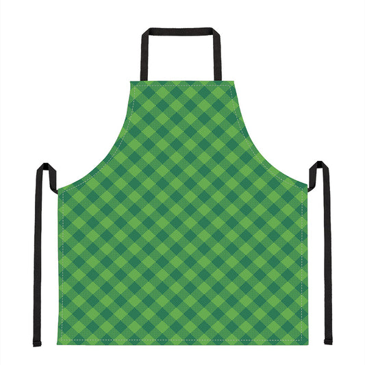 Green Plaid Saint Patrick's Day Print Apron
