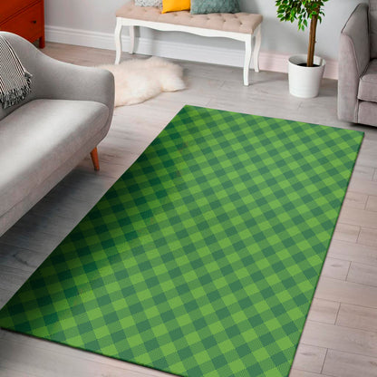 Green Plaid Saint Patrick's Day Print Area Rug