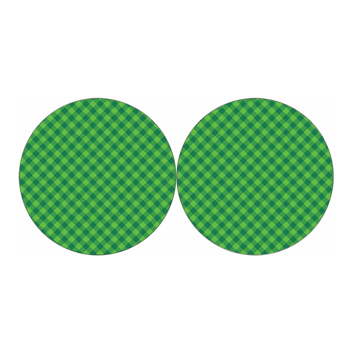 Green Plaid Saint Patrick's Day Print Car Coasters