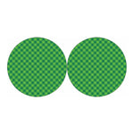 Green Plaid Saint Patrick's Day Print Car Coasters