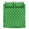 Green Plaid Saint Patrick's Day Print Duvet Cover Bedding Set