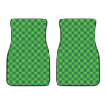 Green Plaid Saint Patrick's Day Print Front Car Floor Mats