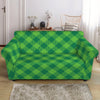 Green Plaid Saint Patrick's Day Print Loveseat Slipcover