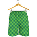 Green Plaid Saint Patrick's Day Print Men's Shorts