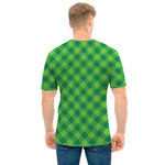 Green Plaid Saint Patrick's Day Print Men's T-Shirt