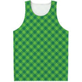 Green Plaid Saint Patrick's Day Print Men's Tank Top