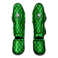 Green Plaid Saint Patrick's Day Print Muay Thai Shin Guards