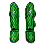 Green Plaid Saint Patrick's Day Print Muay Thai Shin Guard