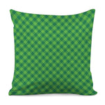 Green Plaid Saint Patrick's Day Print Pillow Cover