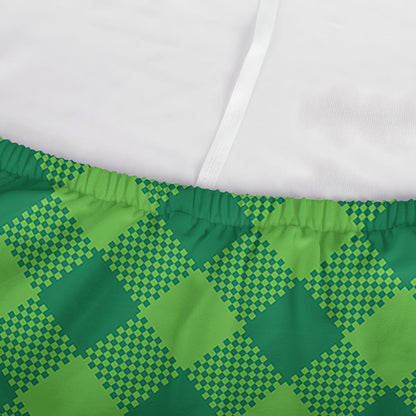 Green Plaid Saint Patrick's Day Print Sofa Cover