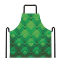 Green Playing Card Suits Pattern Print Apron