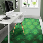 Green Playing Card Suits Pattern Print Area Rug