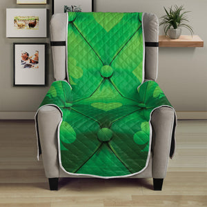 Green Playing Card Suits Pattern Print Armchair Protector